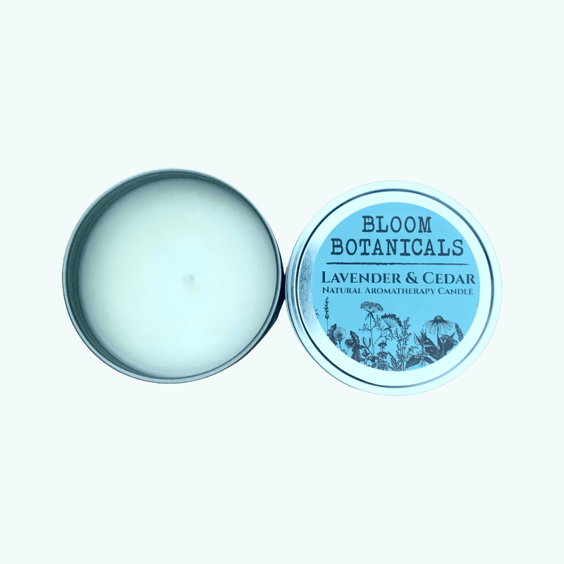 Lavender & Cedar Natural Aromatherapy Candle - Bloom Botanicals