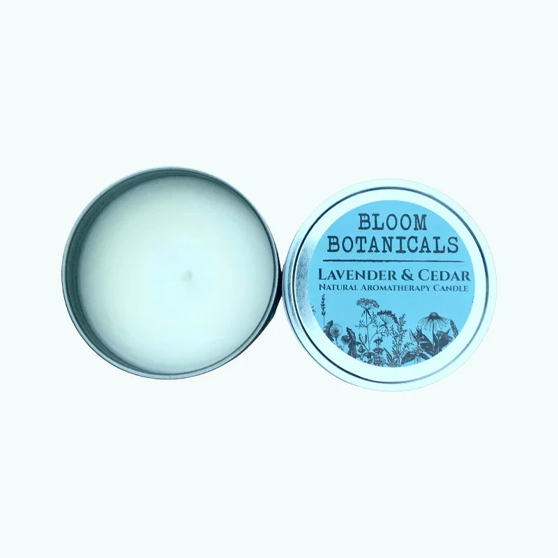 Lavender & Cedar Natural Aromatherapy Candle - Bloom Botanicals