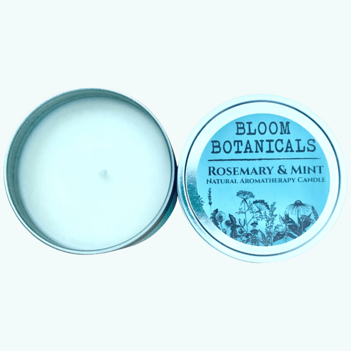 Rosemary & Mint Natural Aromatherapy Candle - Bloom Botanicals